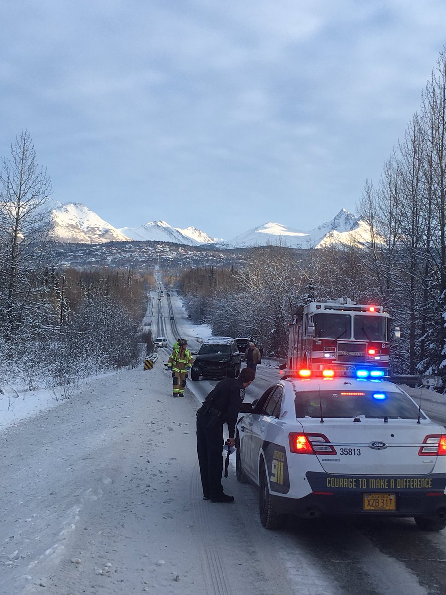 Two car accident on O'Malley Road near Airglas Skis, just to the start at the drop of the Hill. No injuries